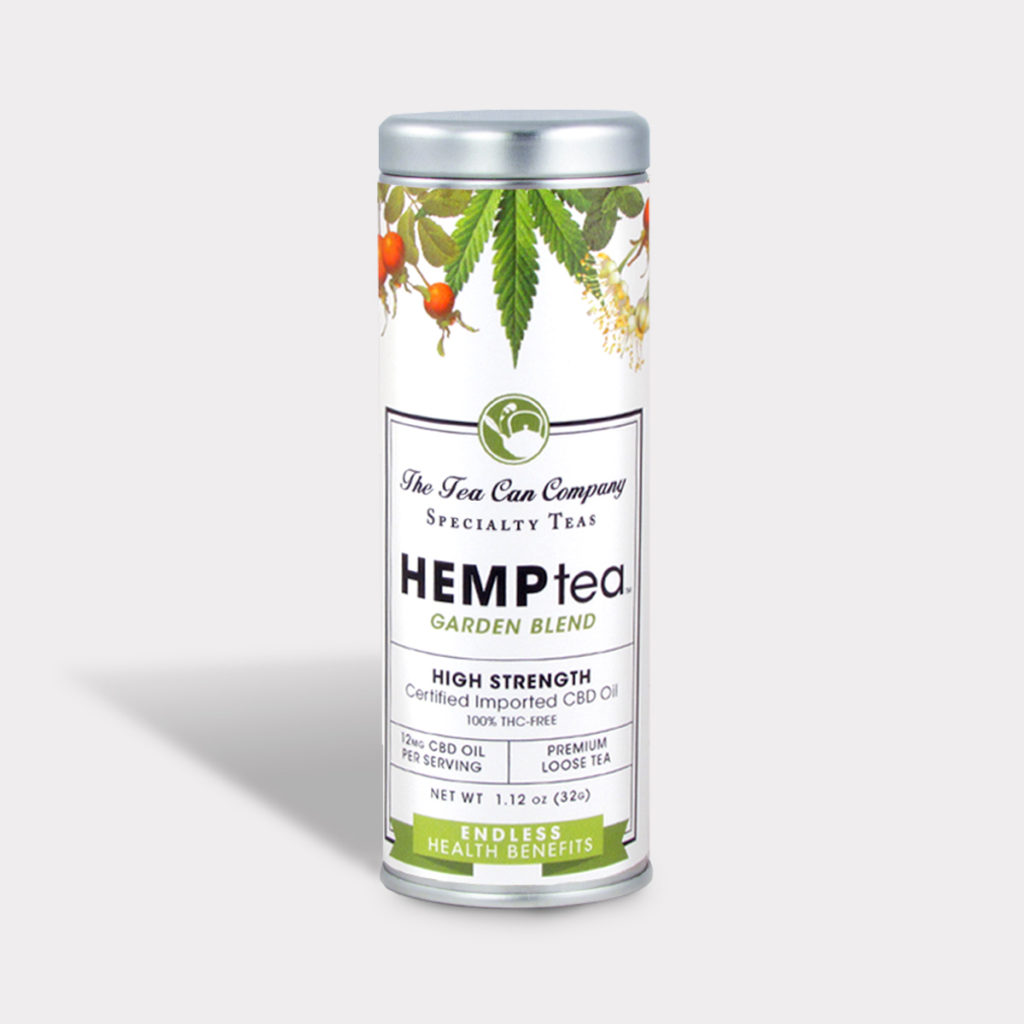 Healthy The Tea Can Company Hemp Tea Garden Blend High Strength CBD Herbal Loose Tea
