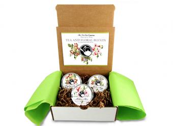 Tea and Floral Blends Floral Mini Tin Gift Box Set