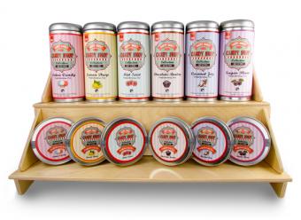 Wholesale Candy Shop Setup with Tall Tins and Mini Tins