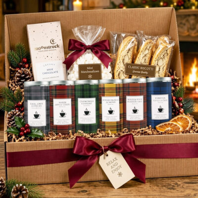 6 teas Holiday Basket