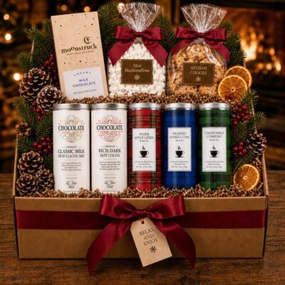 tea and hot chocolate gift basket