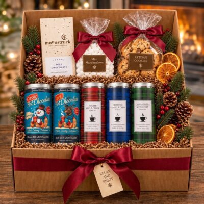 tea and hot chocolate gift basket